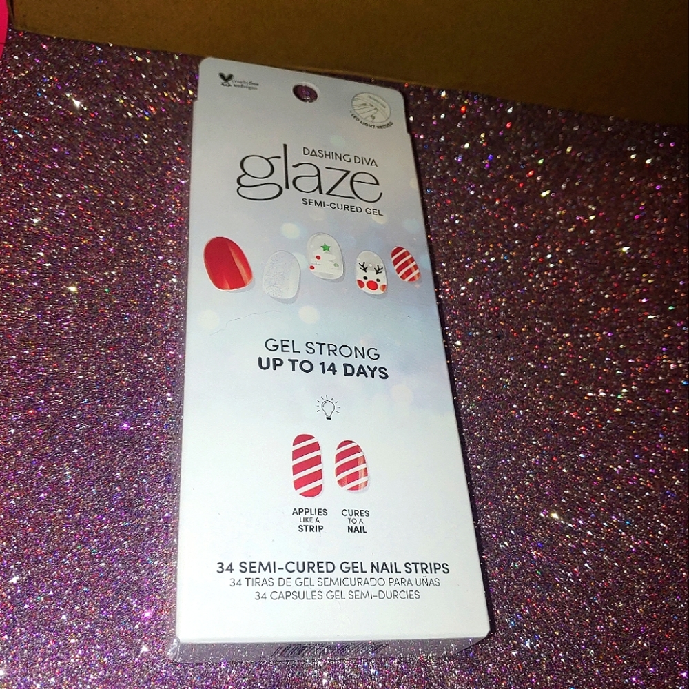 Candy Lane GLAZE Dashing Diva  semi-cured gel manicure Nails Christmas 🎄
